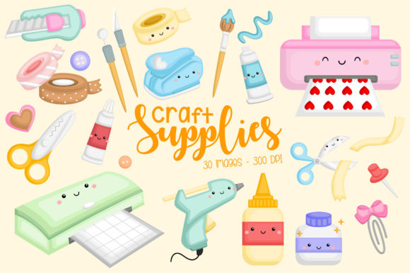 Download Craft Supplies Clipart - Hobby Clip Art - Craft Collection