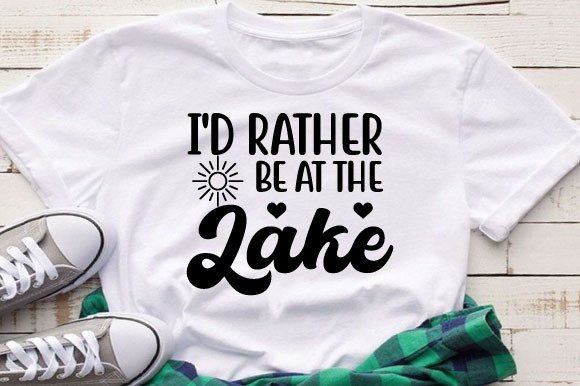 Download I'd Rather Be at the Lake Svg Design - Premium Bundle