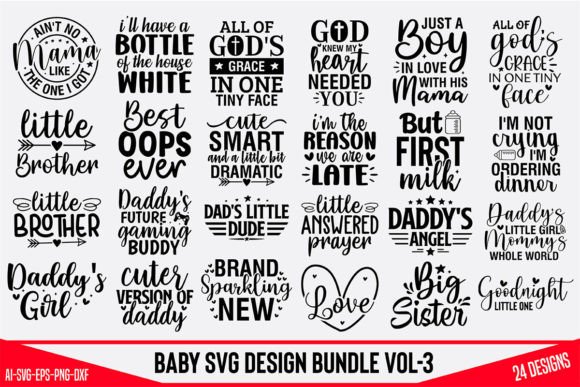 Download Baby Svg Design Bundle Vol-3 - Baby svg design Collection