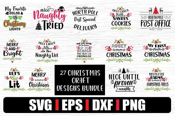 Download 27 Christmas Craft Designs  Bundle - Craft Collection