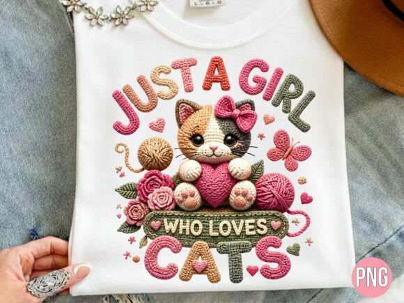 Download Crochet Cat Lover Craft PNG Tshirt - Craft Collection