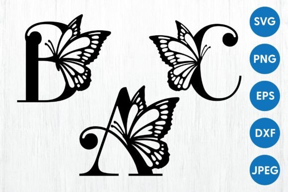 Download Butterfly Alphabet Monogram Svg Bundle - Alphabet monogram svg Collection