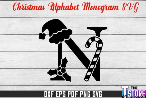 Download Christmas Alphabet Monogram SVG Design - Premium Resources