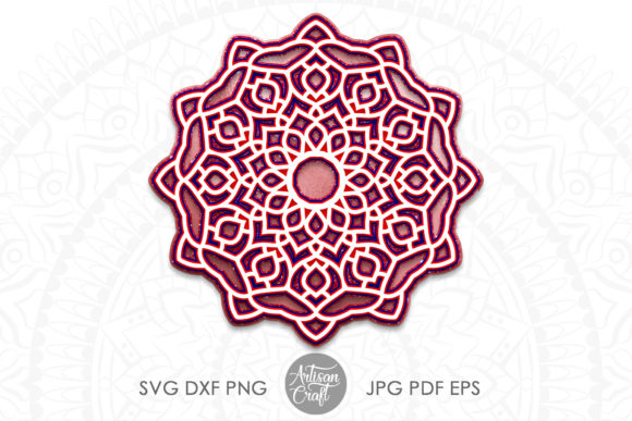 Download 3D Layered Mandala SVG, 3d Papercraft - Craft Collection