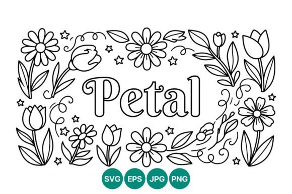 Download Floral Frame Petal Line Art - Petal Collection