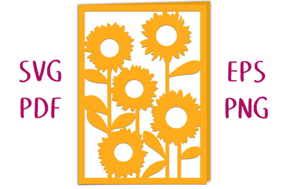 Download Sunflower Garden Card SVG Cut File - Garden card svg Collection