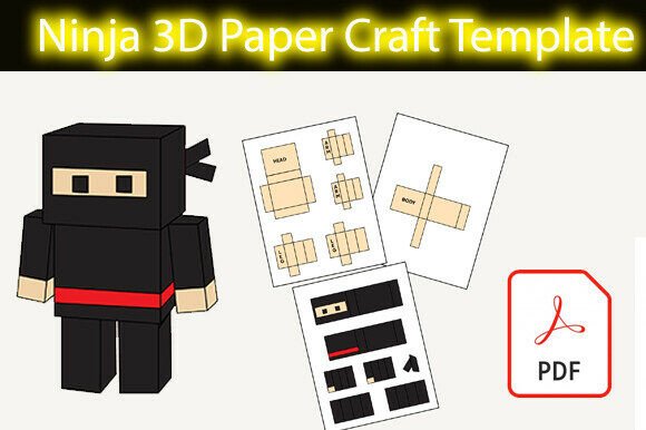 Download Ninja 3D Paper Craft Template - Craft Collection