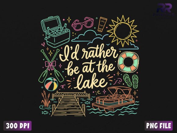 Download I'd Rather Be at the Lake Neon PNG - I'd rather be at the lake Collection